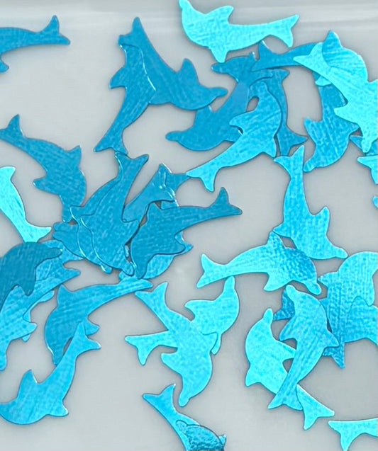 Dolphin 🐬 shape glitter