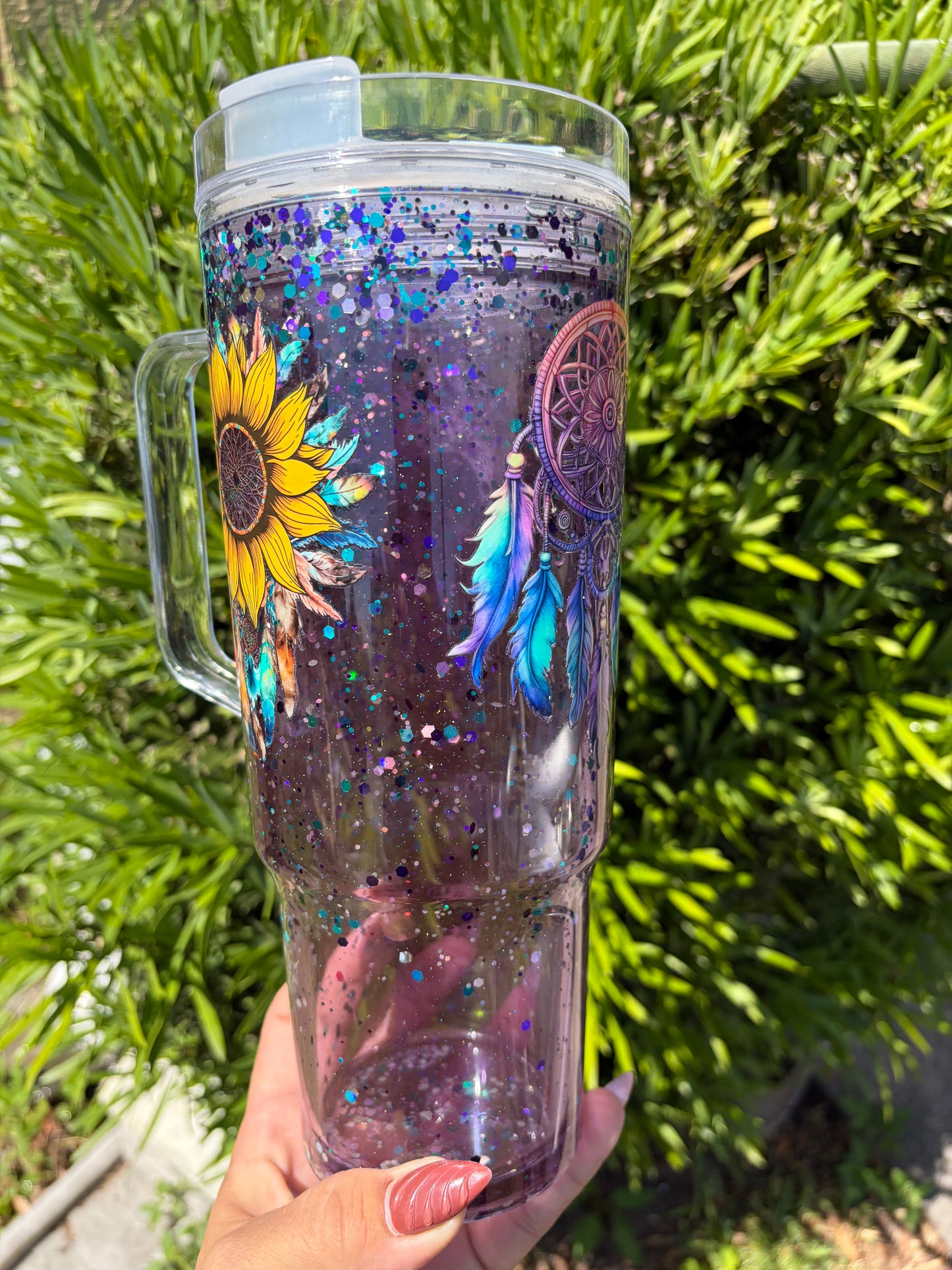 40oz dream catcher snowglobe tumbler