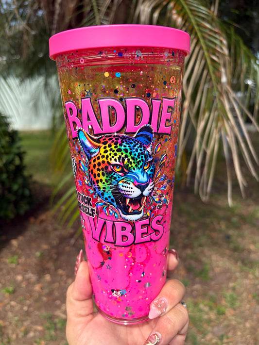 24oz Baddie lava Snowglobe