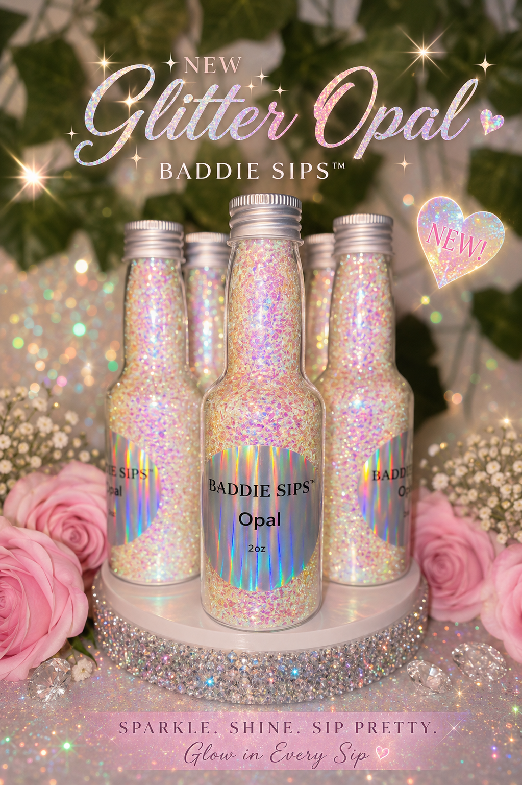 Opal bubble glitter