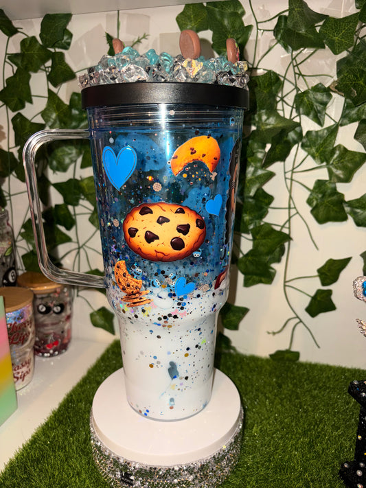 30oz cookie Snowglobe tumbler