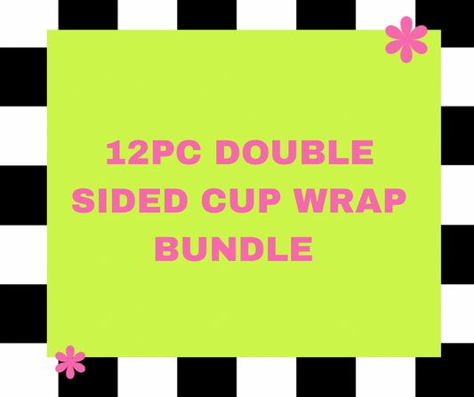 12pc double sided cup wrap bundle