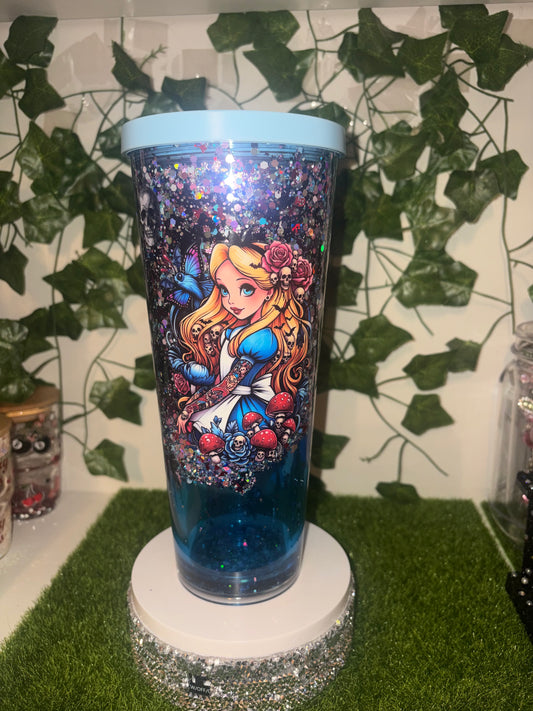 24oz Alice waterfall snowglobe