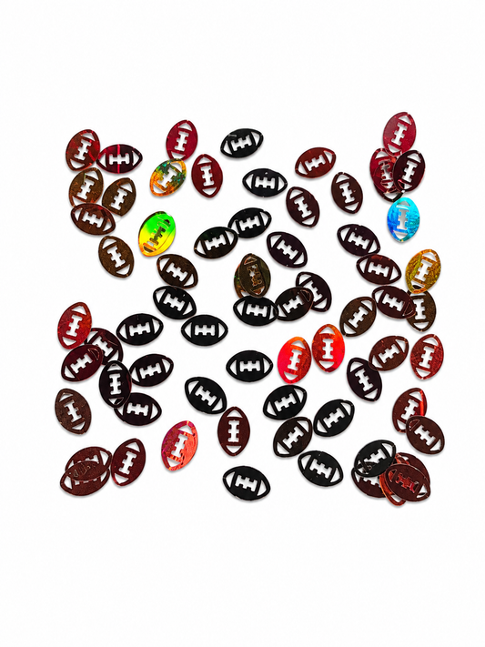 Football shape glitter