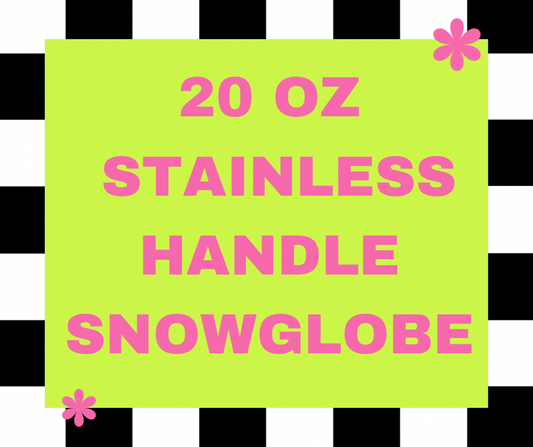 20 oz stainless handle snowglobe