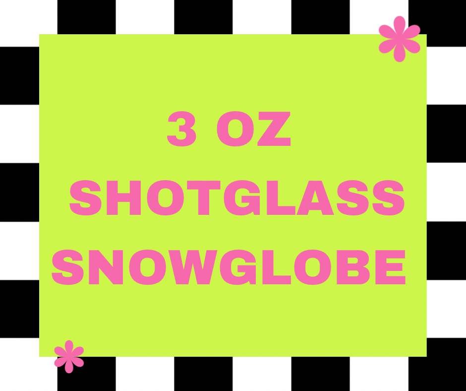 3 oz shot-glass snowglobe