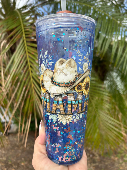 Mama 24oz Snowglobe tumbler