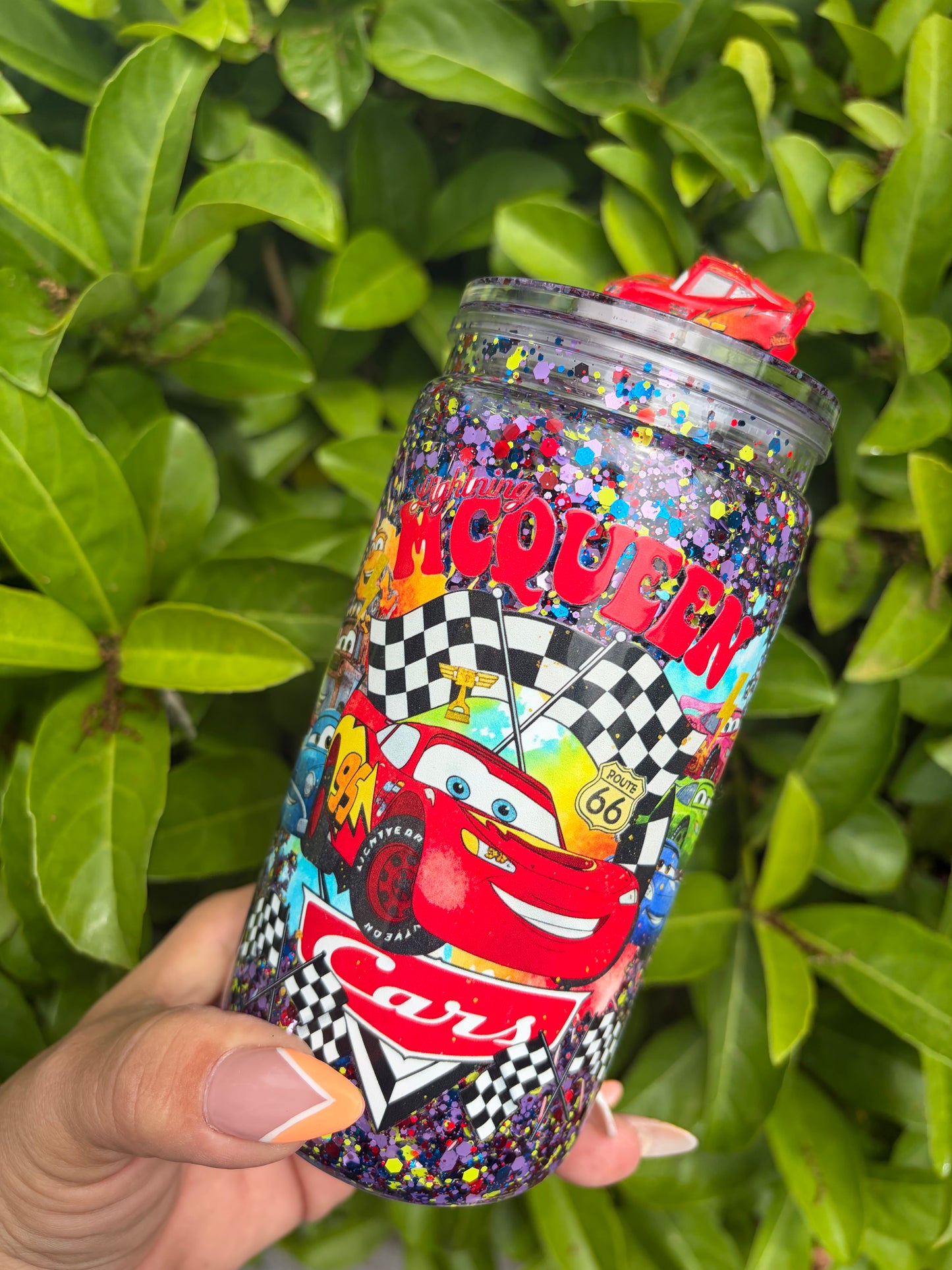 16oz acrylic Car Snowglobe